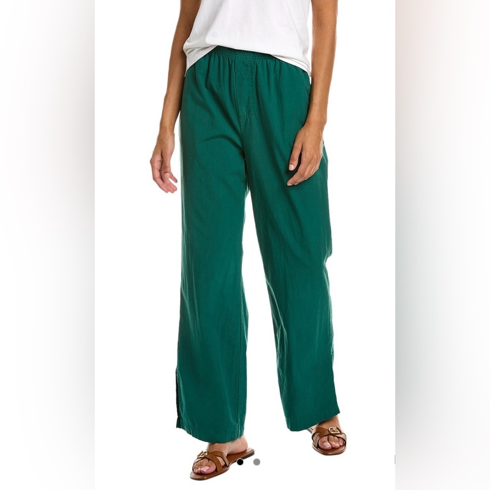 NWT Monrow Poplin Pants in Galapagos Green